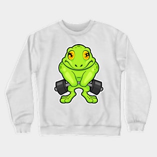 Frog at Fitness with Barbell Crewneck Sweatshirt